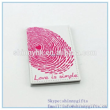 Hight quality Pu fashion cosmetic pocket mirror middle size